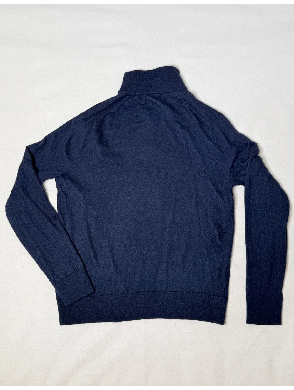 Banana Republic Italian Merino Wool Navy Quarter Zip Sweater Men’s L